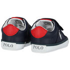 Baby Boys Navy Blue Logo Pre Walker Shoes, 1, hi-res