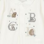 Ivory Embroidered Animal Babygrow, 1, hi-res