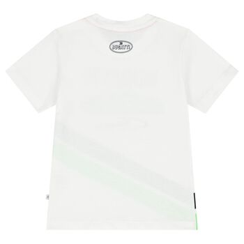 Younger Boys White Logo T-Shirt