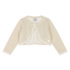 Younger Girls Gold Knitted Cardigan, 1, hi-res