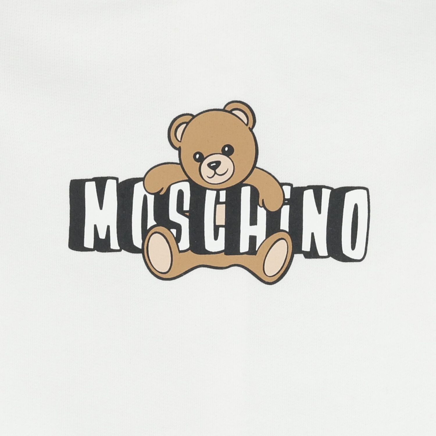 White Teddy Bear Logo Babygrow Gift Set, 1, hi-res