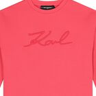 Girls Pink Logo Dress, 1, hi-res