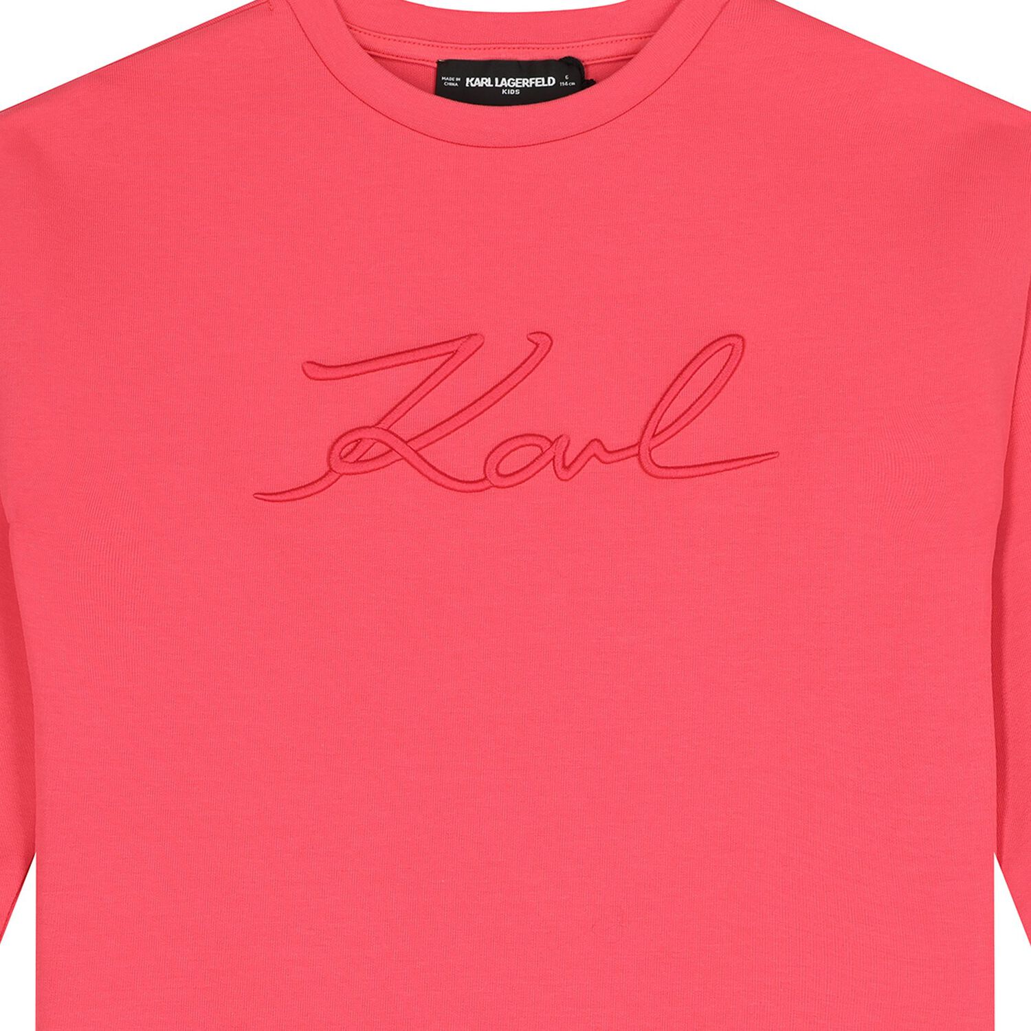 Girls Pink Logo Dress, 1, hi-res