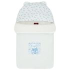 Baby Boys Blue & Ivory Teddy Bear Logo Baby Nest, 2, hi-res