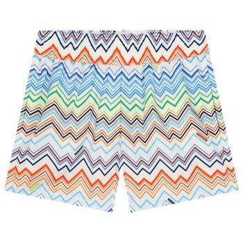 Boys Multi-Coloured Zig Zag Swim Shorts