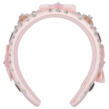 Girls Pink Embellished Headband