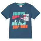 Boys Blue & Orange Shorts Set, 1, hi-res