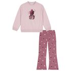 Girls Pink Teddy Bear Leggings Set, 2, hi-res