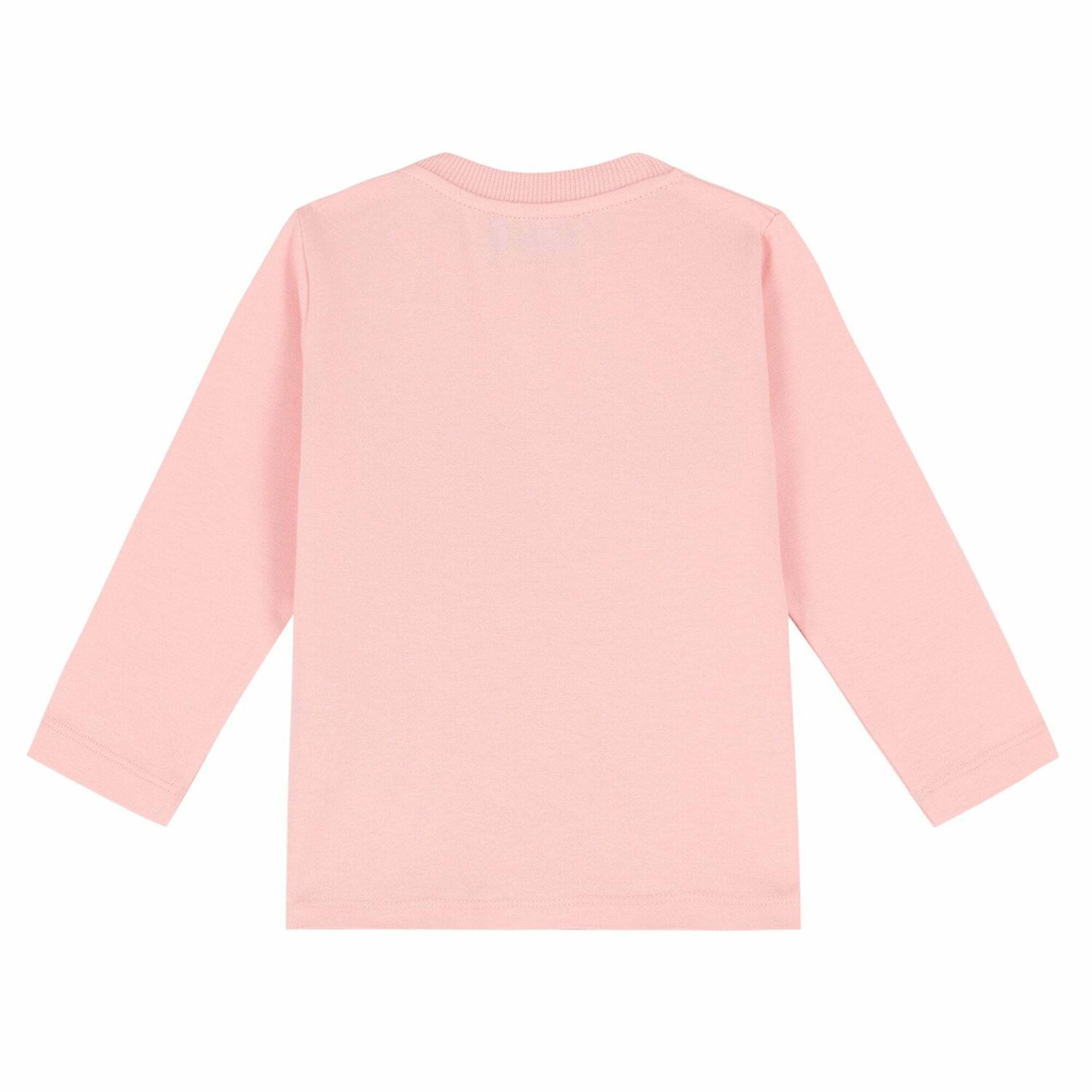 Pink Teddy Logo Long Sleeve Top, 2, hi-res