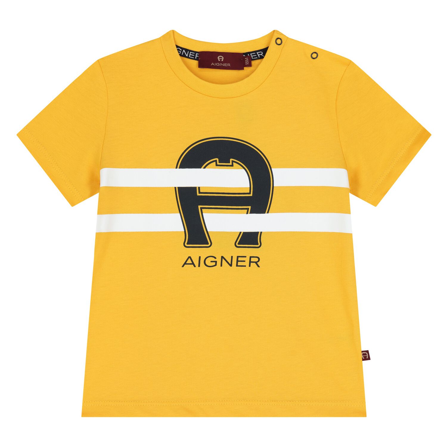 Younger Boys Yellow Logo T-Shirt, 1, hi-res