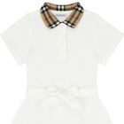 Baby Girls White Polo Dress, 1, hi-res