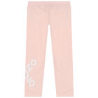 Girls Pink Logo Joggers, 1, hi-res