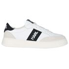 Boys White Logo Trainers, 1, hi-res
