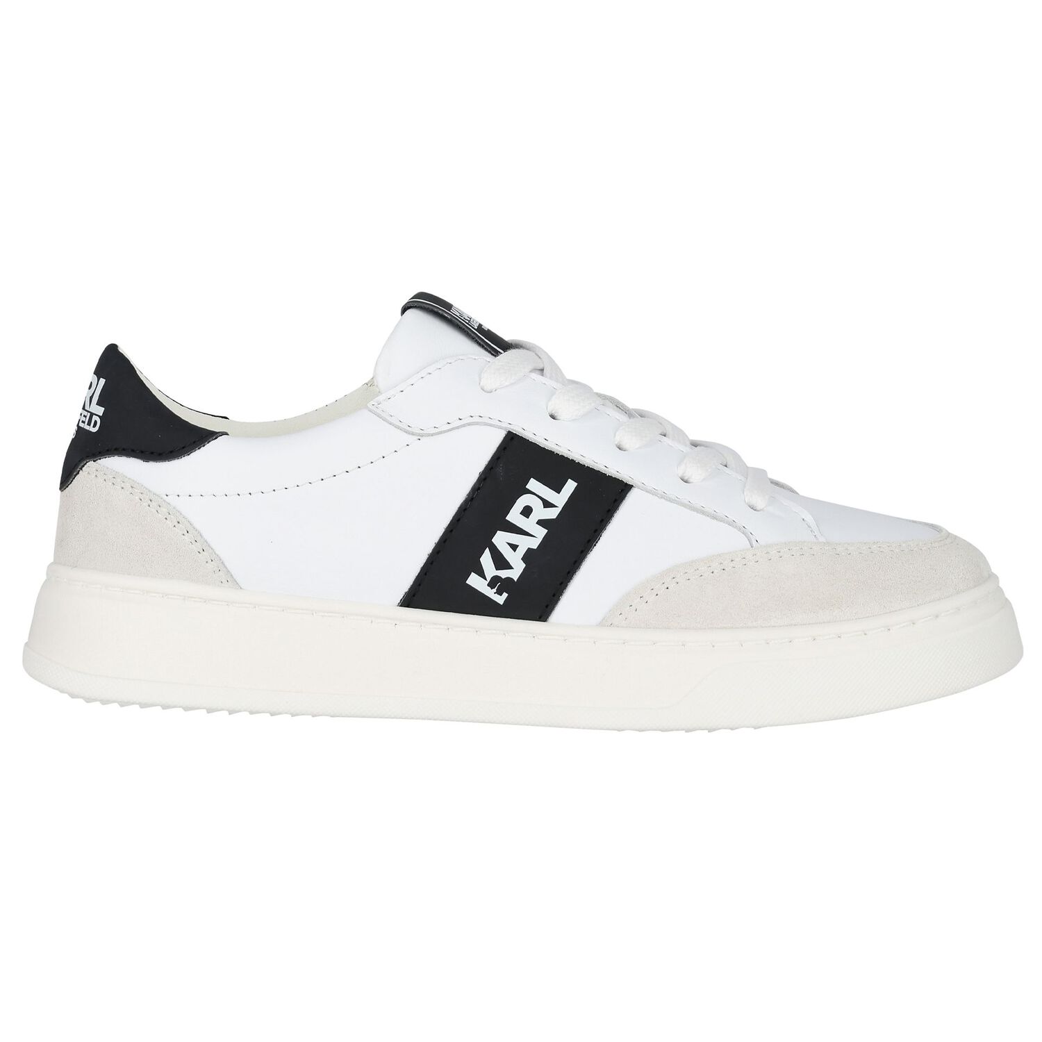 Boys White Logo Trainers, 1, hi-res image number null