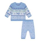 Baby Boys Blue Logo Trousers Set, 1, hi-res
