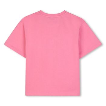 Girls Pink Tiger Logo T-Shirt