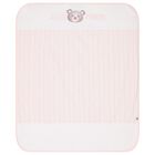 Baby Girls White & Pink Teddy Bear Blanket, 2, hi-res