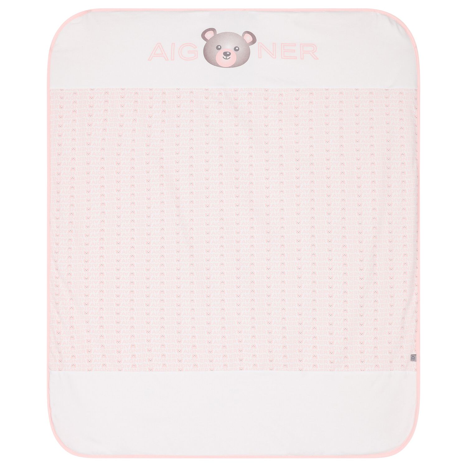 Baby Girls White & Pink Teddy Bear Blanket, 2, hi-res