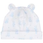 Baby Boys White & Blue Teddy Bear Time Hat, 1, hi-res