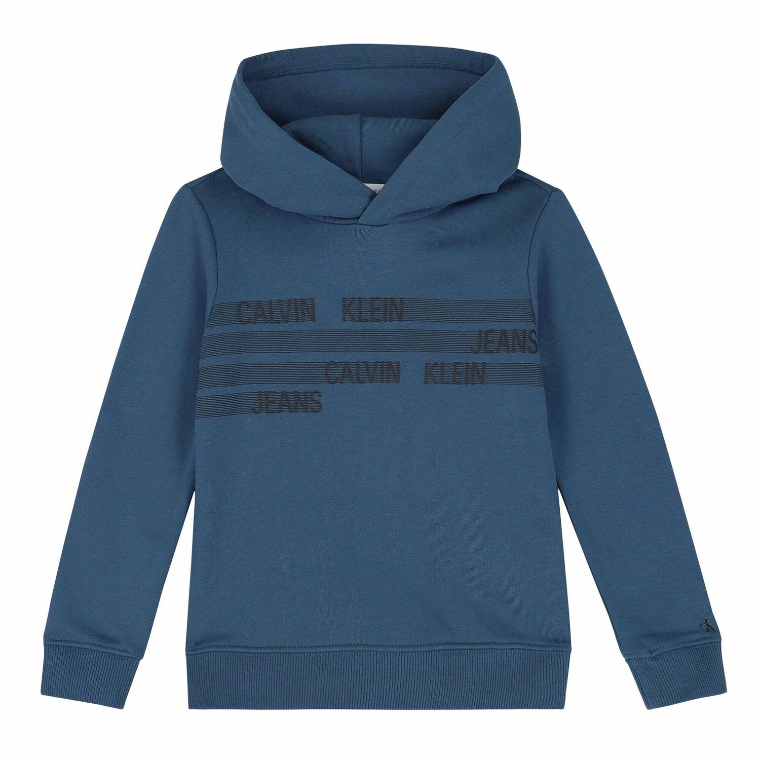Boys Blue Logo Hooded Top, 2, hi-res