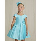 Girls Blue Flower Dress, 1, hi-res