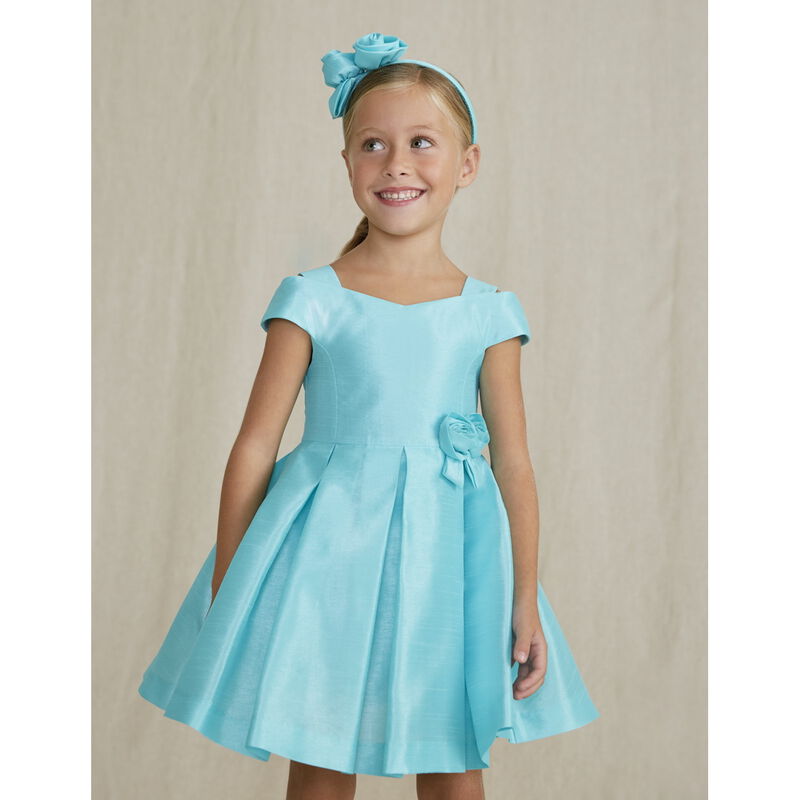 Girls Blue Flower Dress, 1, hi-res image number null
