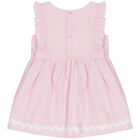 Younger Girls Pink Ruffled Dress, 1, hi-res
