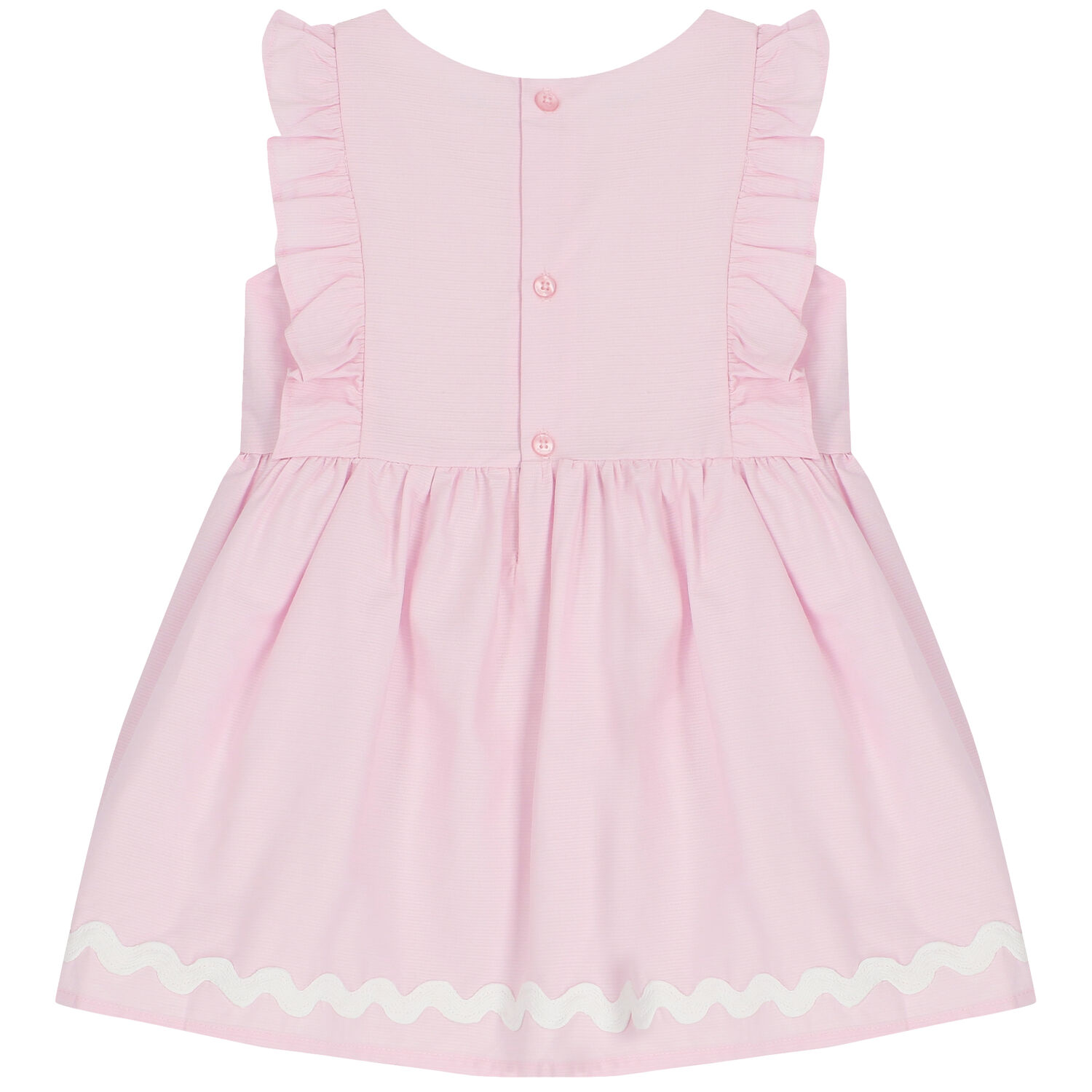 Younger Girls Pink Ruffled Dress, 1, hi-res