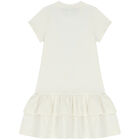 Girls Ivory Logo Bag Dress, 1, hi-res