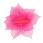 Girls Pink Tulle Flower Hair Clip, 1, hi-res