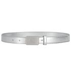 Girls Silver Leather Belt, 1, hi-res