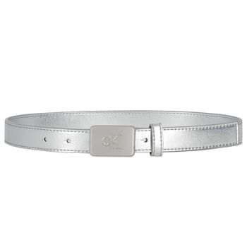 Girls Silver Leather Belt