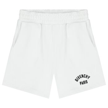 Boys White Logo Shorts