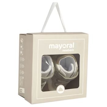 Baby Boys Beige & Ivory Pre Walker Trainers