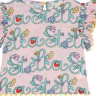 Girls Pink Floral Logo Blouse, 1, hi-res