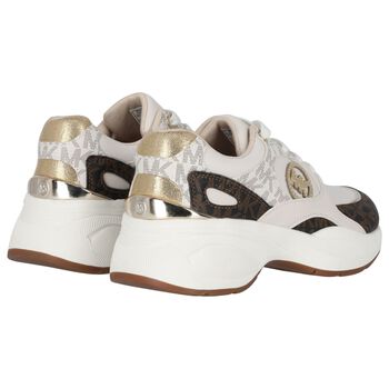 Girls Ivory Logo Trainers