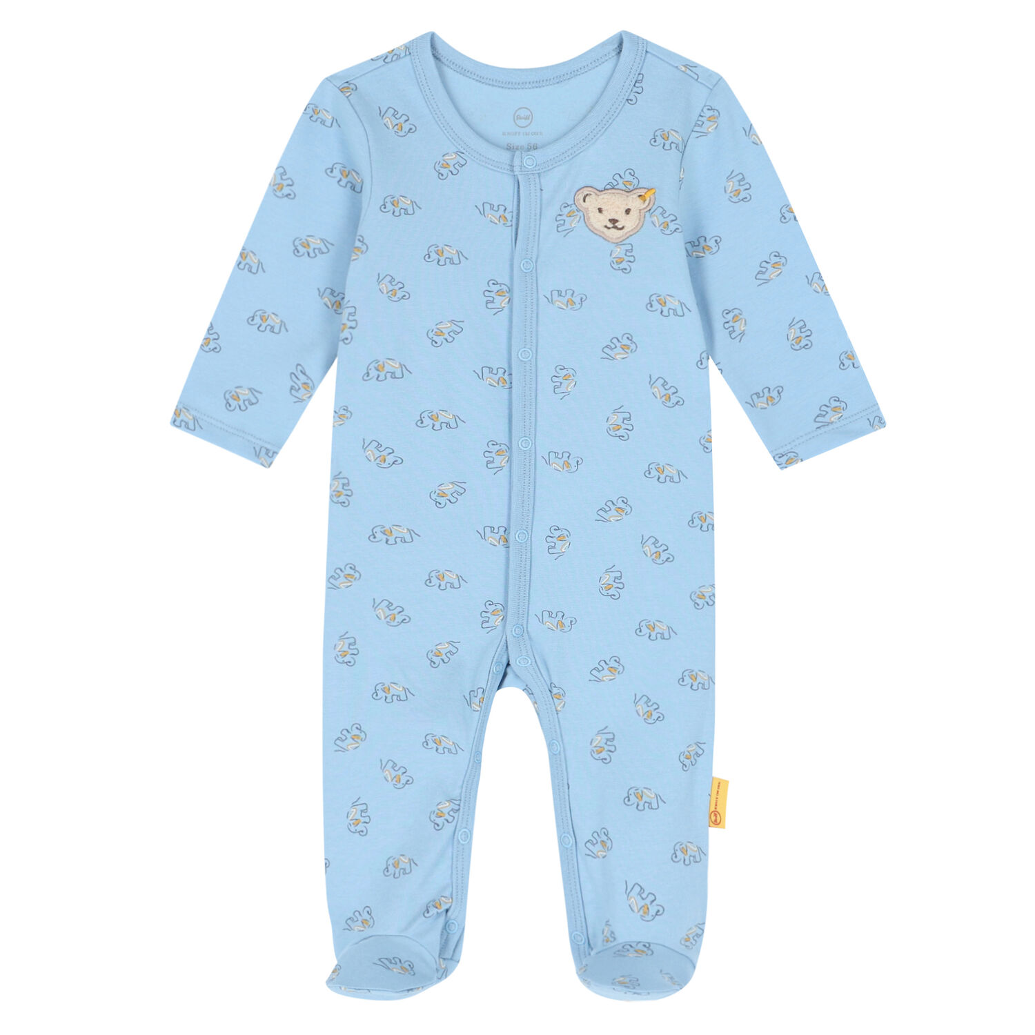 Baby Boys Blue Elephant & Teddy Babygrow, 1, hi-res image number null