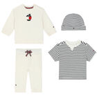 Ivory, White & Navy Logo 4-Piece Gift Set, 1, hi-res