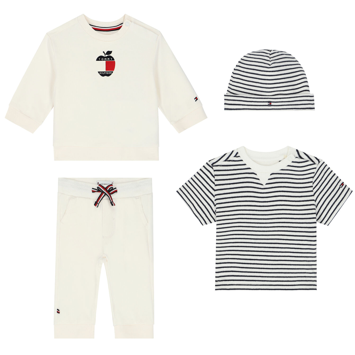 Ivory, White & Navy Logo 4-Piece Gift Set, 1, hi-res