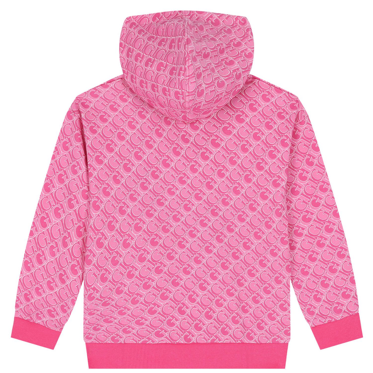 Girls Pink Logo Hooded Top, 1, hi-res image number null