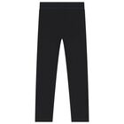 Girls Black Logo Leggings, 1, hi-res