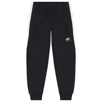 Boys Black & Ivory Logo Joggers