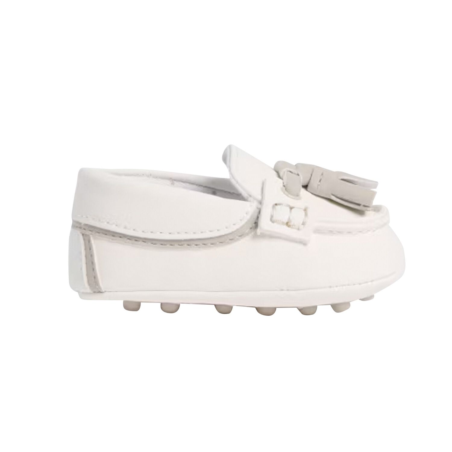 Baby Boys Ivory Moccasins, 2, hi-res