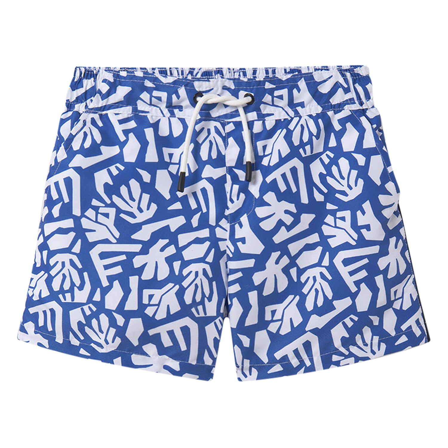 Boys Blue & White Swim Shorts, 1, hi-res image number null