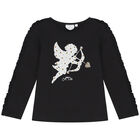 Girls Black Top, 1, hi-res