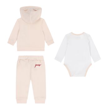 Baby Boys Beige Teddy Bear Tracksuit (3 Piece), 1 Baby Boys Beige Teddy Bear Tracksuit (3 Piece)