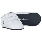 Baby Boys White Logo Trainers, 1, hi-res