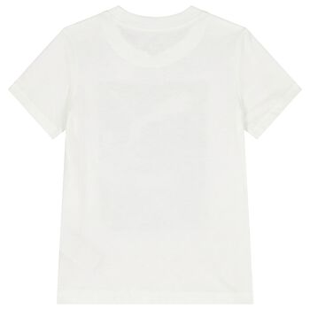Boys White & Grey Logo T-Shirt