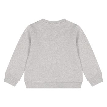 Younger Boys Grey Robot Logo Sweatshirt