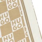 Boys Beige & White Check Logo Shorts, 1, hi-res